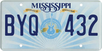 MS license plate BYQ432