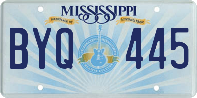 MS license plate BYQ445