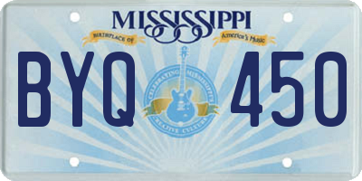 MS license plate BYQ450