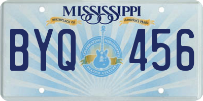 MS license plate BYQ456