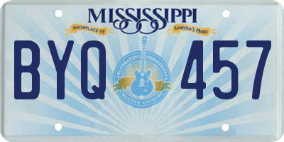 MS license plate BYQ457
