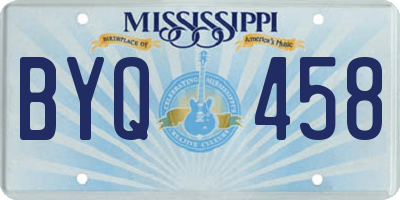 MS license plate BYQ458