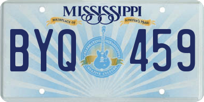 MS license plate BYQ459