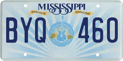 MS license plate BYQ460