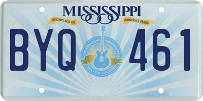 MS license plate BYQ461