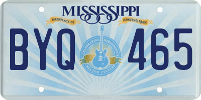 MS license plate BYQ465