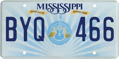 MS license plate BYQ466
