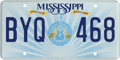 MS license plate BYQ468