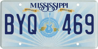 MS license plate BYQ469