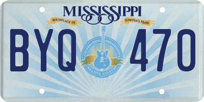 MS license plate BYQ470