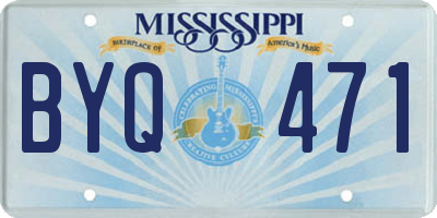 MS license plate BYQ471