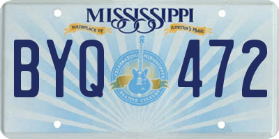 MS license plate BYQ472