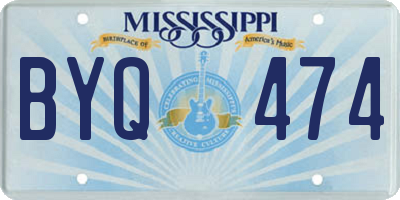 MS license plate BYQ474