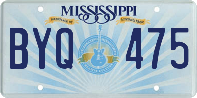 MS license plate BYQ475
