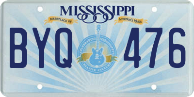 MS license plate BYQ476