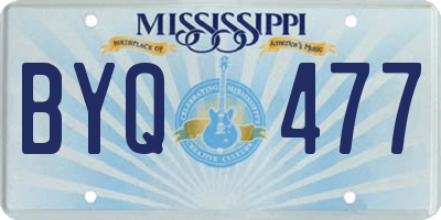 MS license plate BYQ477