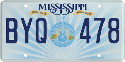 MS license plate BYQ478