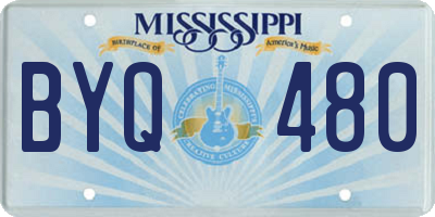 MS license plate BYQ480