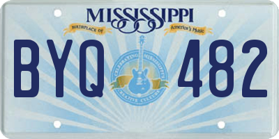 MS license plate BYQ482