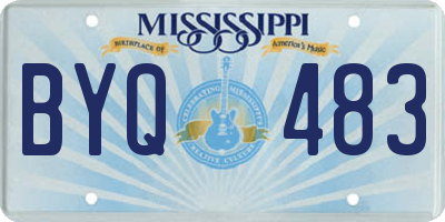 MS license plate BYQ483