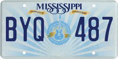 MS license plate BYQ487