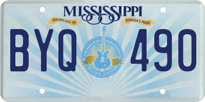 MS license plate BYQ490