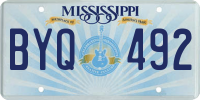 MS license plate BYQ492