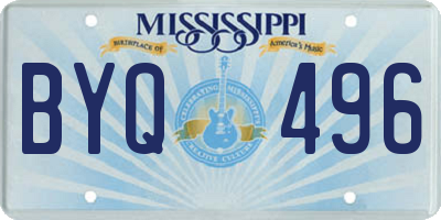 MS license plate BYQ496