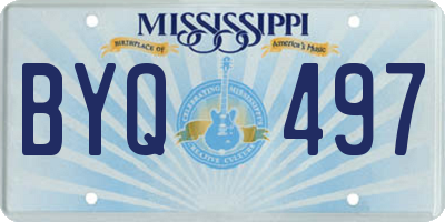MS license plate BYQ497