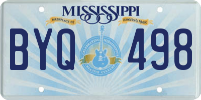 MS license plate BYQ498