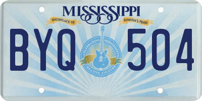 MS license plate BYQ504