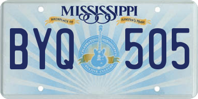 MS license plate BYQ505