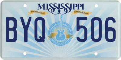 MS license plate BYQ506