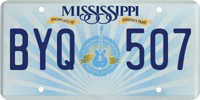 MS license plate BYQ507