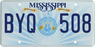 MS license plate BYQ508