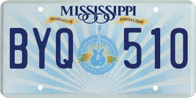 MS license plate BYQ510