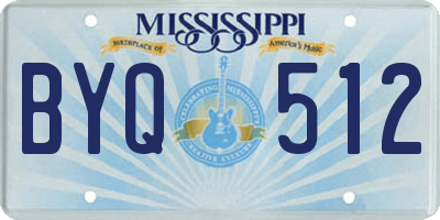 MS license plate BYQ512