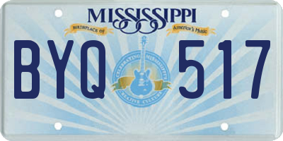 MS license plate BYQ517