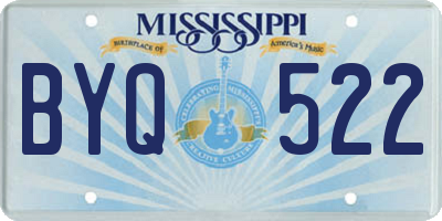 MS license plate BYQ522