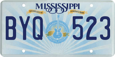 MS license plate BYQ523