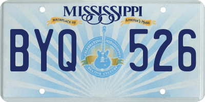 MS license plate BYQ526