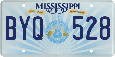 MS license plate BYQ528