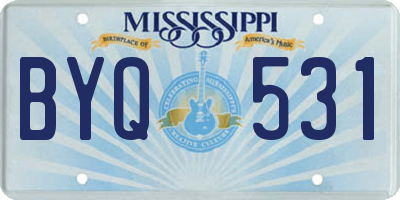 MS license plate BYQ531