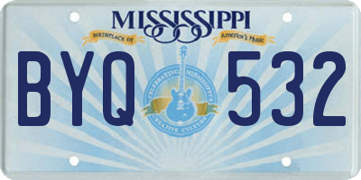MS license plate BYQ532