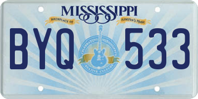 MS license plate BYQ533