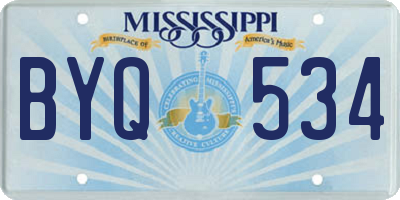 MS license plate BYQ534
