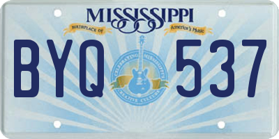 MS license plate BYQ537