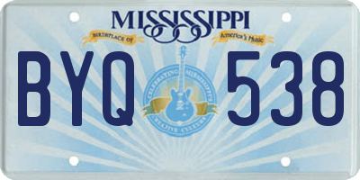 MS license plate BYQ538