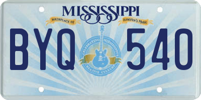 MS license plate BYQ540