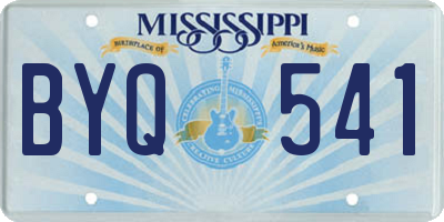 MS license plate BYQ541